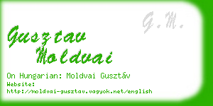 gusztav moldvai business card