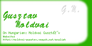 gusztav moldvai business card